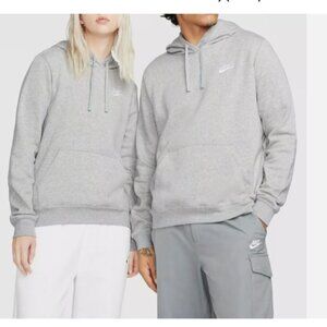 Nike Women's Club Fleece Pullover Hoodie 1XL Gray
